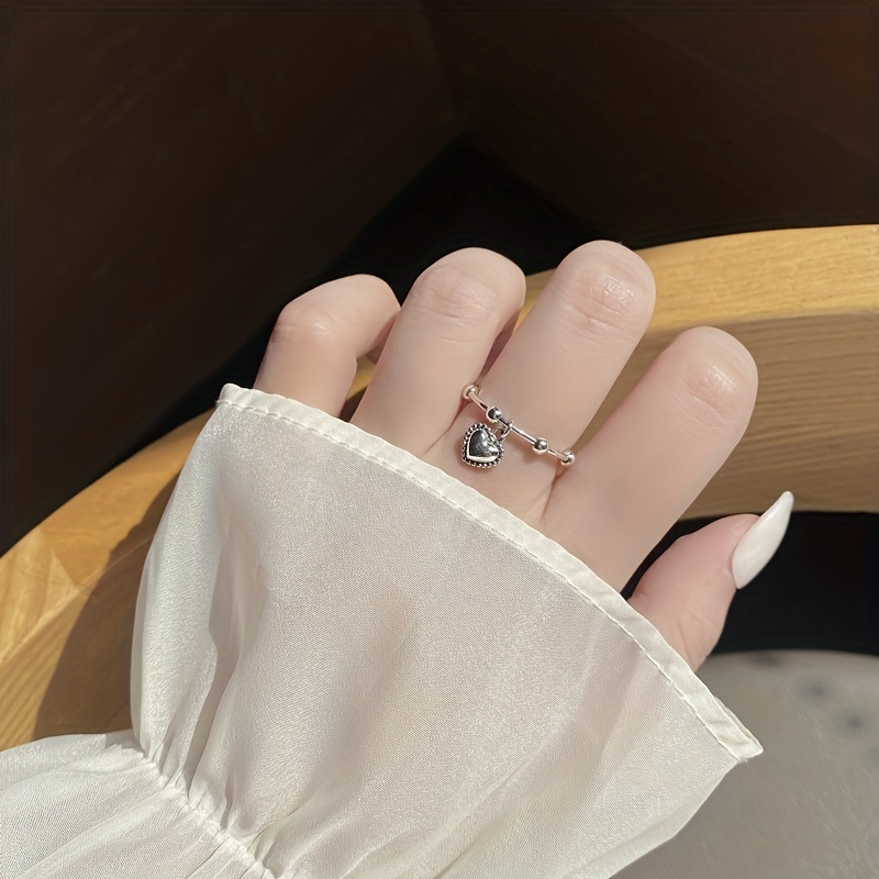 S925 Love Ring Light Baroque Open Tail Ring Jewelry